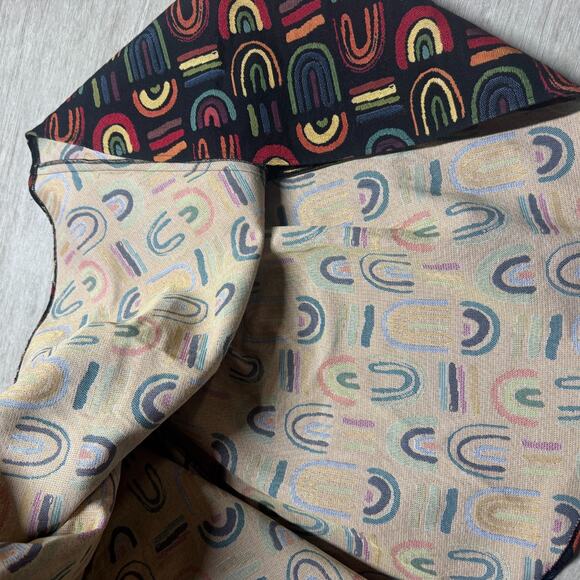 Moixa ZEGERMAN London A Line Knit Pleated Skirt Rainbow Print Women's M - Picture 6 of 8